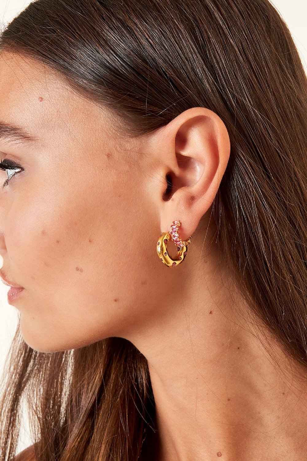 Earrings In Style Gold Color Copper h5Picture3